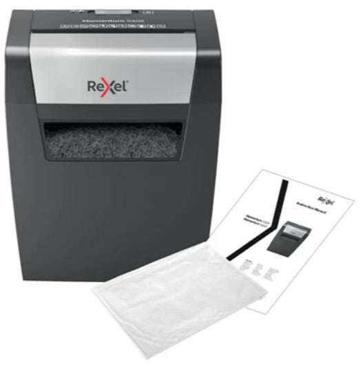 Rexel X406 paper shredder Cross shredding 22 cm Black, Silver - image 2