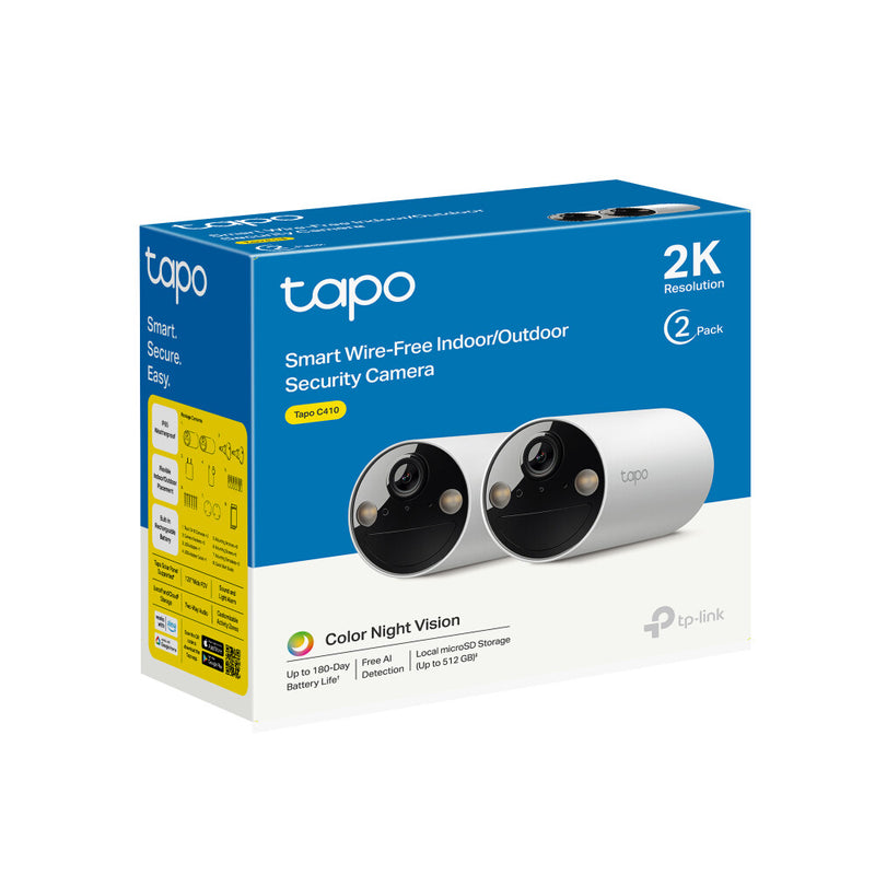 TP-Link Tapo Smart Wire-Free Security Camera, 2-Pack