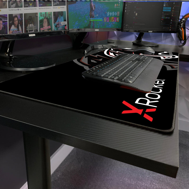 X Rocker | Panther XL Corner Gaming Desk With Smooth-Glide Mousepad - REVERSIBLE