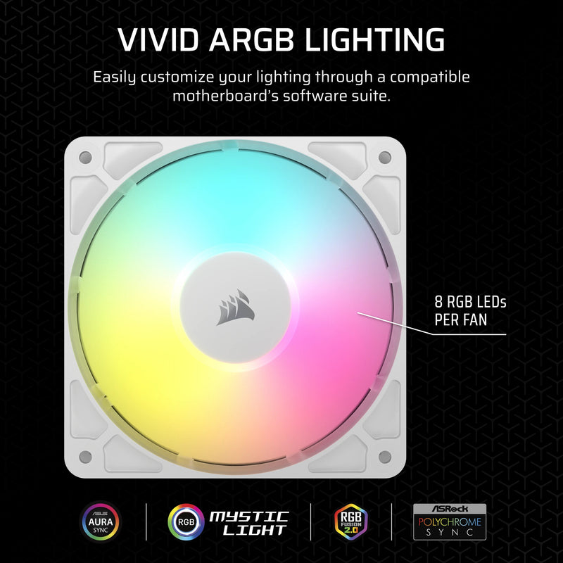 Corsair RS120 ARGB Computer case Fan 12 cm White 1 pc(s)