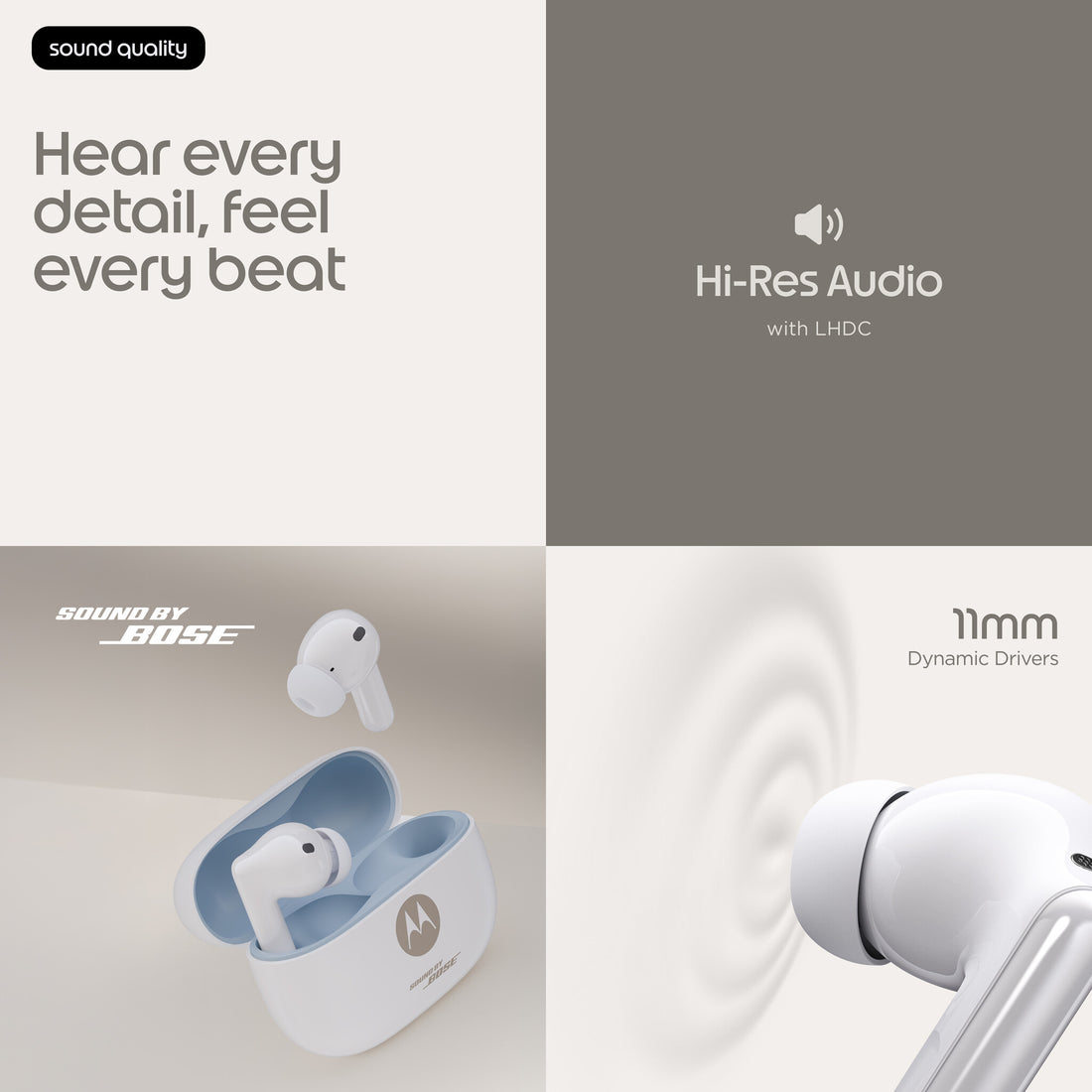 Motorola moto buds 2 plus Headset Wireless In-ear Calls/Music Bluetooth White - image 12