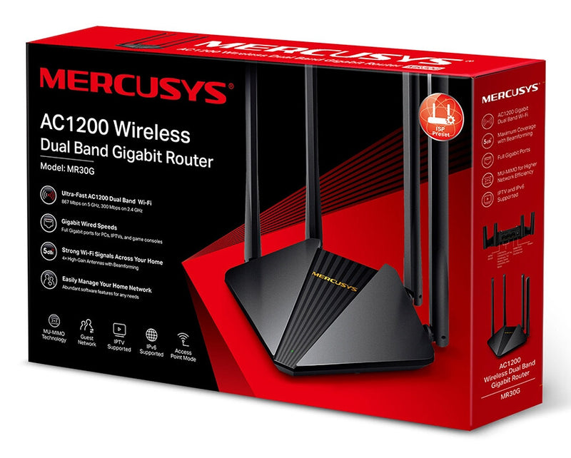 Mercusys AC1200 Wireless Dual Band Gigabit Router