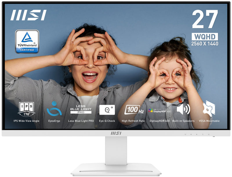 MSI Pro MP273QW E2 computer monitor 68.6 cm (27") 2560 x 1440 pixels Wide Quad HD White