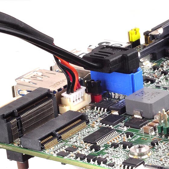 Silverstone Zubehör Modding SATA cable 0.18 m SATA 7-pin SATA 22-pin Black