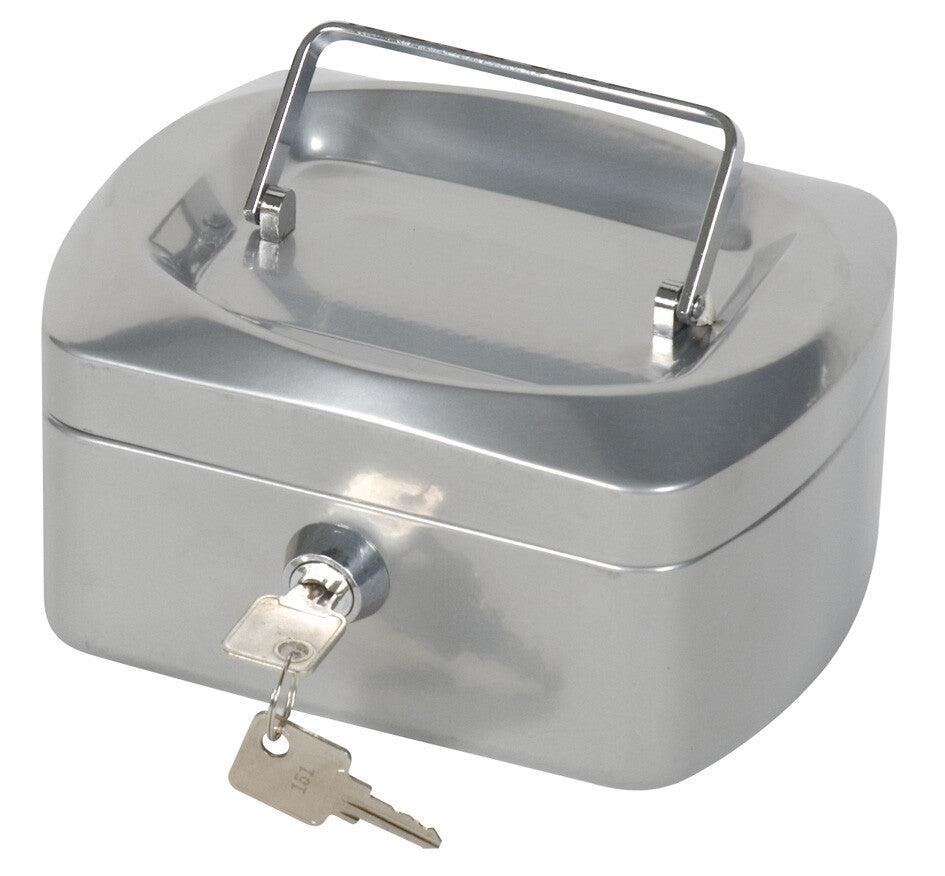 Q-CONNECT Cash Box 6″, universal coin tray – Silver