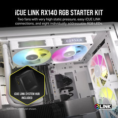 Corsair iCUE LINK RX140 RGB Computer case Fan 14 cm White 2 pc(s)