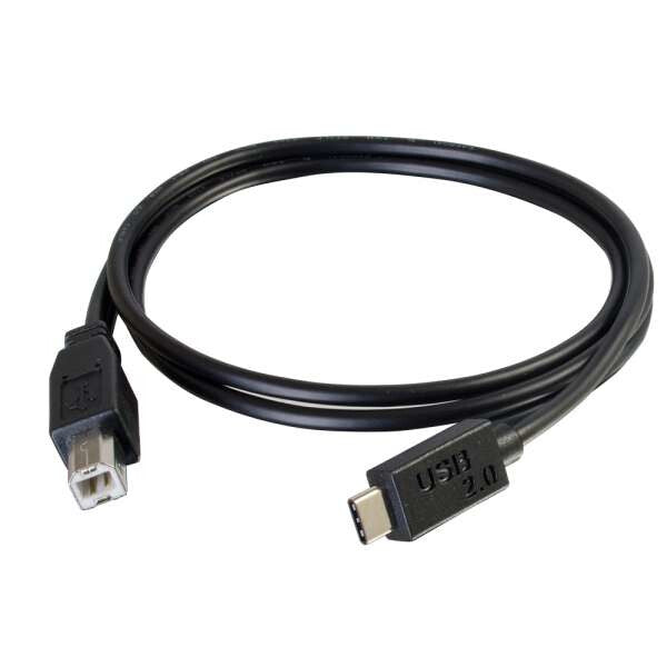 C2G 2m USB 2.0 USB Type C to USB B Cable M/M - USB C Cable Black - image 3