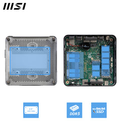 MSI Cubi NUC 1M Intel Core 7 150U (14th Gen) Barebone, NUC, SFF, Mini Computer, HTPC, (NO RAM, NO Storage, NO OS), Intel Graphics/DDR5/Dual ThunderBolt 4/Dual HDMI/Dual LAN/WiFi 6E/BT 5.3/VESA