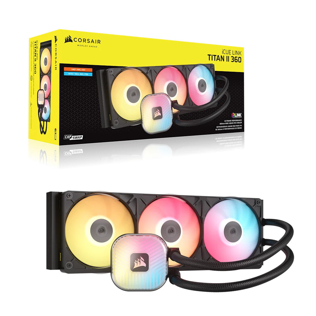 Corsair iCUE LINK TITAN II 360 RX RGB Processor All-in-one liquid cooler 36 cm Black - image 2
