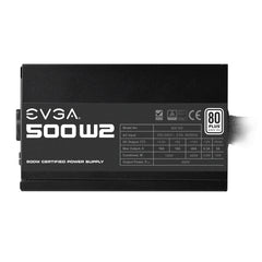EVGA 500 W2 power supply unit 500 W 20+4 pin ATX Black