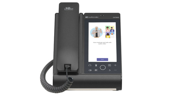 AudioCodes Teams C470HD Total Touch IP-Phone PoE GbE with integrated BT, Dual Band Wi-Fi and an external power supply