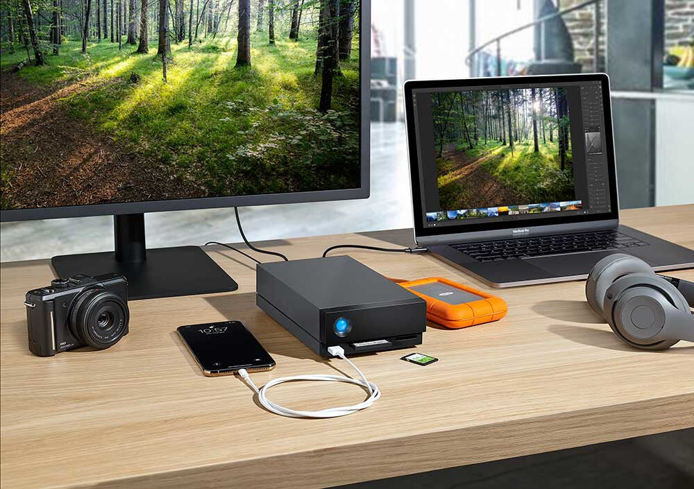 LaCie 1big Dock external hard drive 8 TB 7200 RPM 3.5" USB Type-A 3.2 Gen 1 (3.1 Gen 1) Black