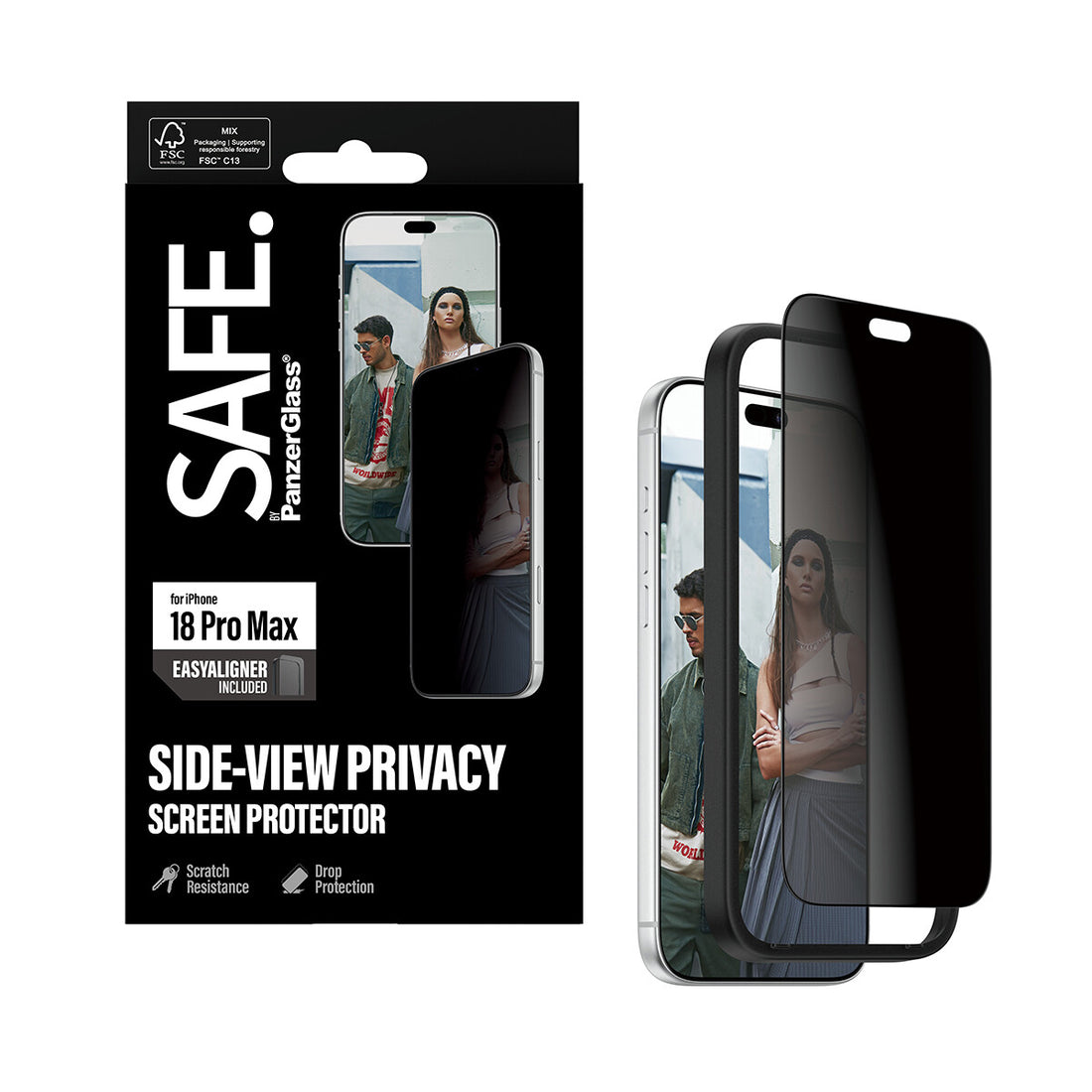 PanzerGlass SAFE. by Privacy Screen Protector iPhone 18 Pro Max | Ultra-Wide Fit m. EasyAligner - image 5