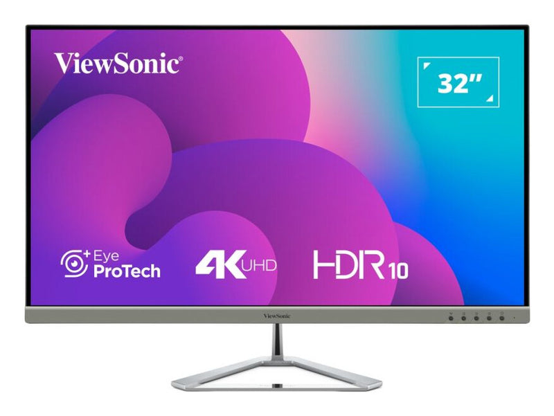 Viewsonic VX3276-4K-MHD-2 computer monitor 81.3 cm (32") 3840 x 2160 pixels 4K Ultra HD LCD Black, Silver