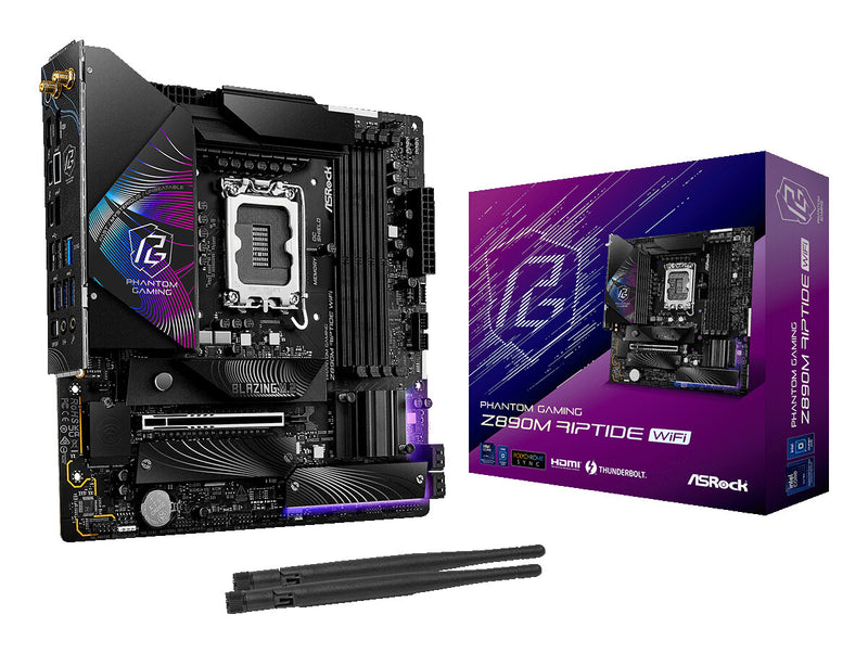 Asrock Phantom Gaming Z890M Riptide WiFi Intel Z890 LGA 1851 (Socket V1) micro ATX