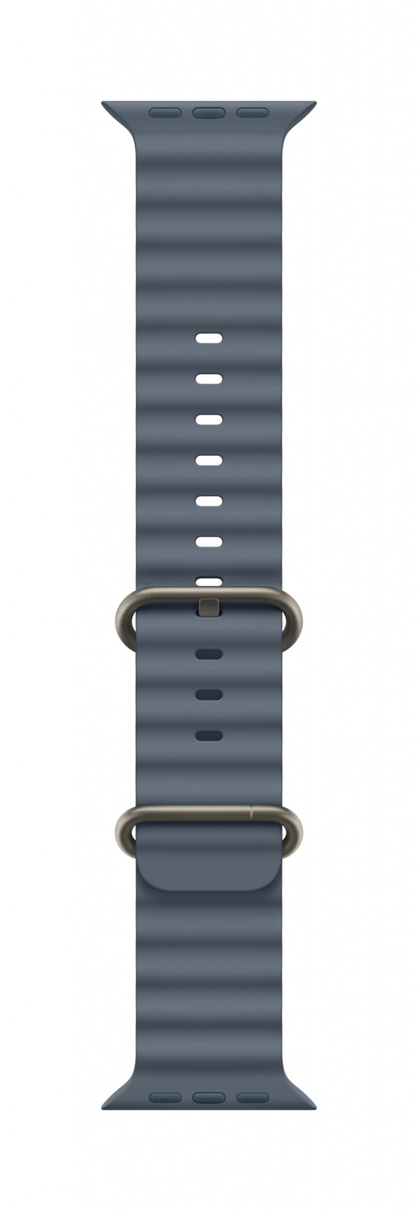 Apple Natural Titanium Finish Band Blue Fluoroelastomer, Titanium