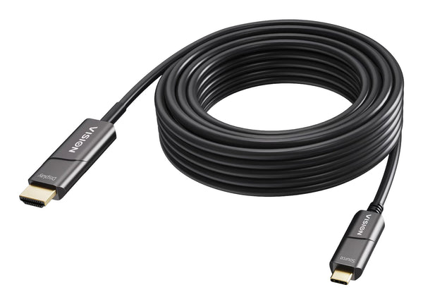 Vision TC 15MUSBCHDMI+/BL video cable adapter 15 m USB Type-C HDMI Type A (Standard) Black