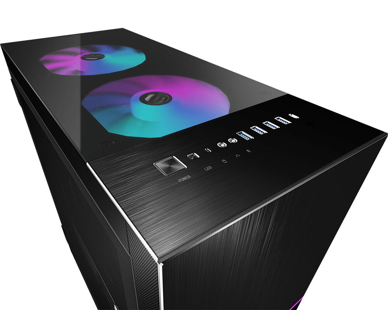 MSI MPG SEKIRA 500X Full Tower Gaming Computer Case 'Black, 3x 200mm ARGB + 1x 200mm + 1x120mm ARGB Fans, Mystic Light Sync, 8 Channel ARGB Hub, USB Type-C, Tempered Glass Panels, E-ATX, ATX, mATX, mini-ITX'