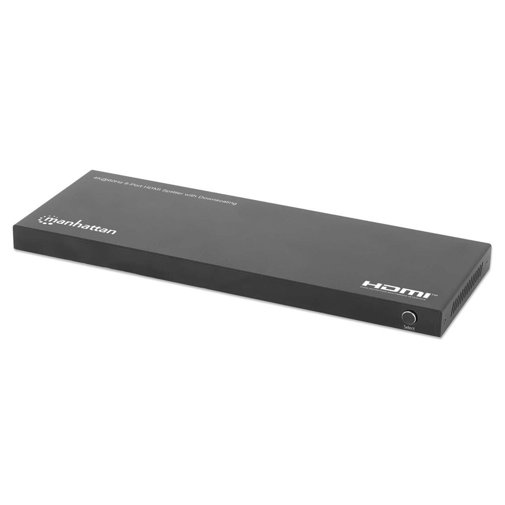 Manhattan 4K@60Hz 8-Port HDMI Splitter with Downscaling, Splits One HDMI Input to Eight HDMI Outputs (1x8)