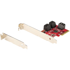 StarTech.com SATA PCIe Card - 6 Port PCIe SATA Expansion Card - 6Gbps - Low/Full Profile - Stacked SATA Connectors - ASM1166 Non-Raid - PCI Express to SATA Converter