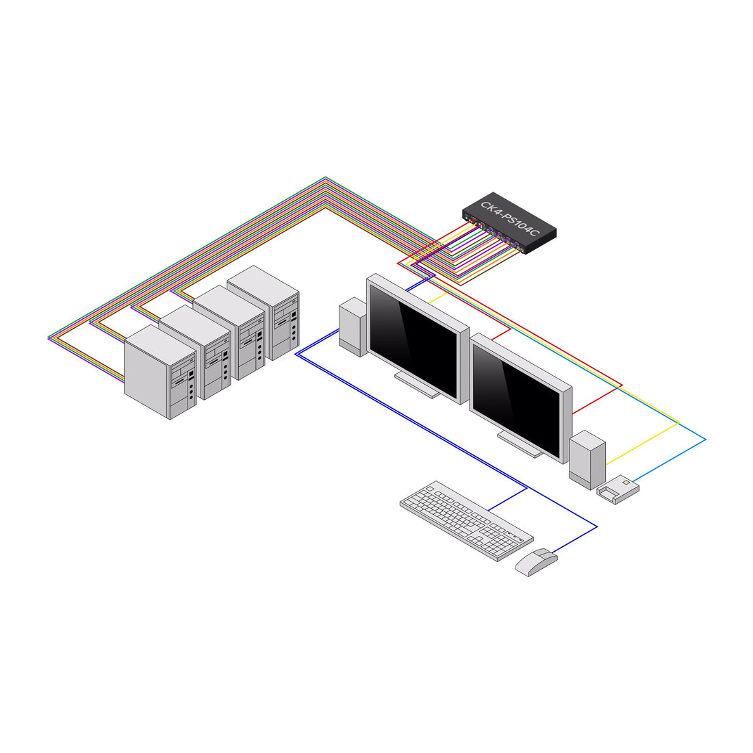 StarTech.com Secure 4-Port KVM Switch, DisplayPort, 4K 60Hz, NIAP 4.0 Desktop KVM, Multi-View Preview Screen - image 3