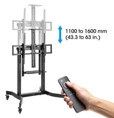 Manhattan Motorised Trolley Mount Stand for TV & Monitors, For screens: 60" to 100",VESA compatibility:all - image 2
