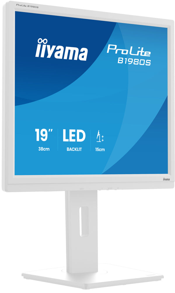 iiyama ProLite 19" SXGA Monitor, White (B1980S-W1)