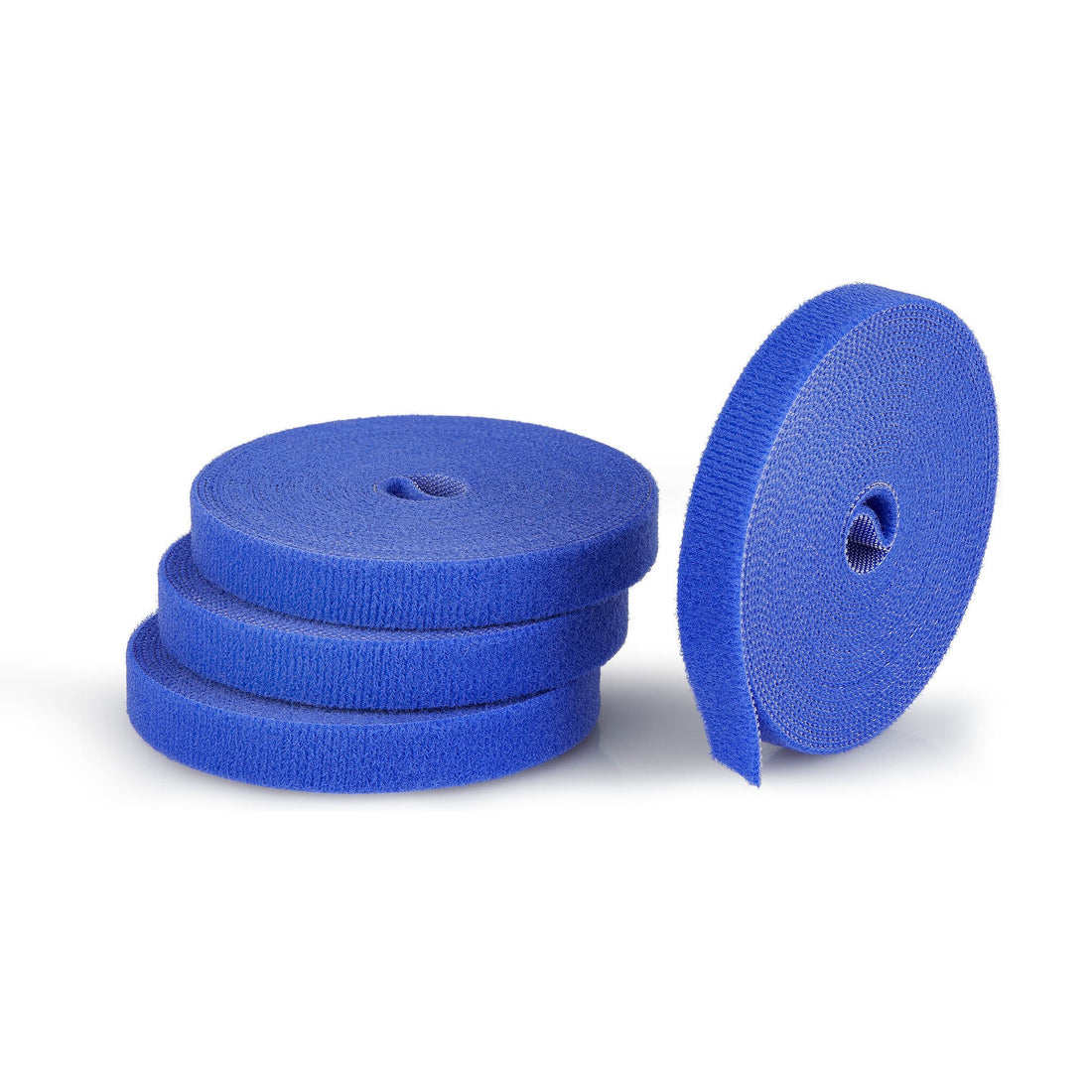 StarTech.com 4-pack 15ft (4.6m) Hook and Loop Roll, 0.5in Wide, Blue, Cut-to-Size Reusable Cable Ties - image 3