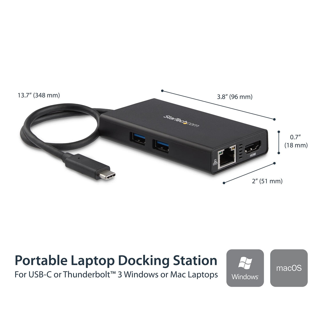 StarTech.com USB-C Multiport Adapter - USB-C Travel Docking Station with 4K HDMI - 60W Power Delivery - image 2