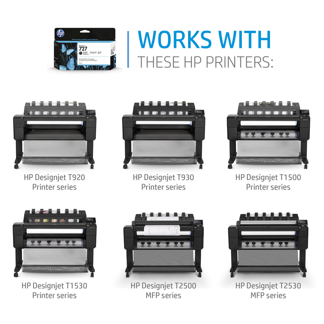 HP 727 130-ml Yellow DesignJet Ink Cartridge - image 2
