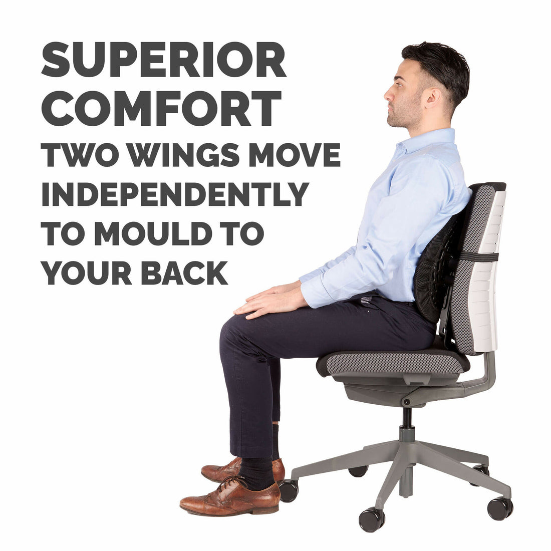 Fellowes Back Support for Office Chair - Back Angel Office Chair Back Support with 7 Height Adjustments - image 3