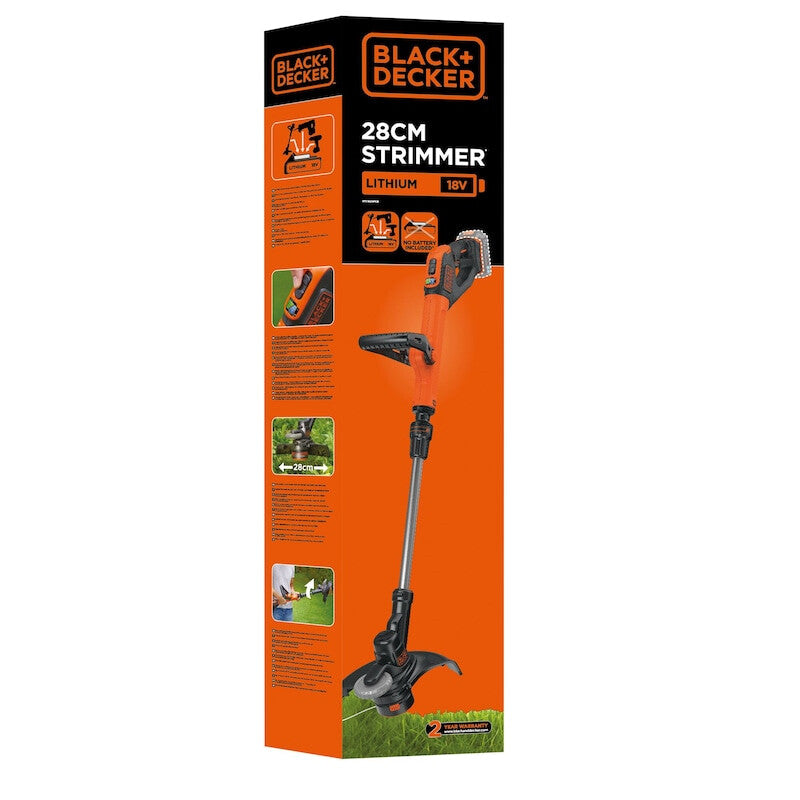 Black & Decker STC1820PCB-XJ brush cutter/string trimmer 28 cm Battery Black, Orange