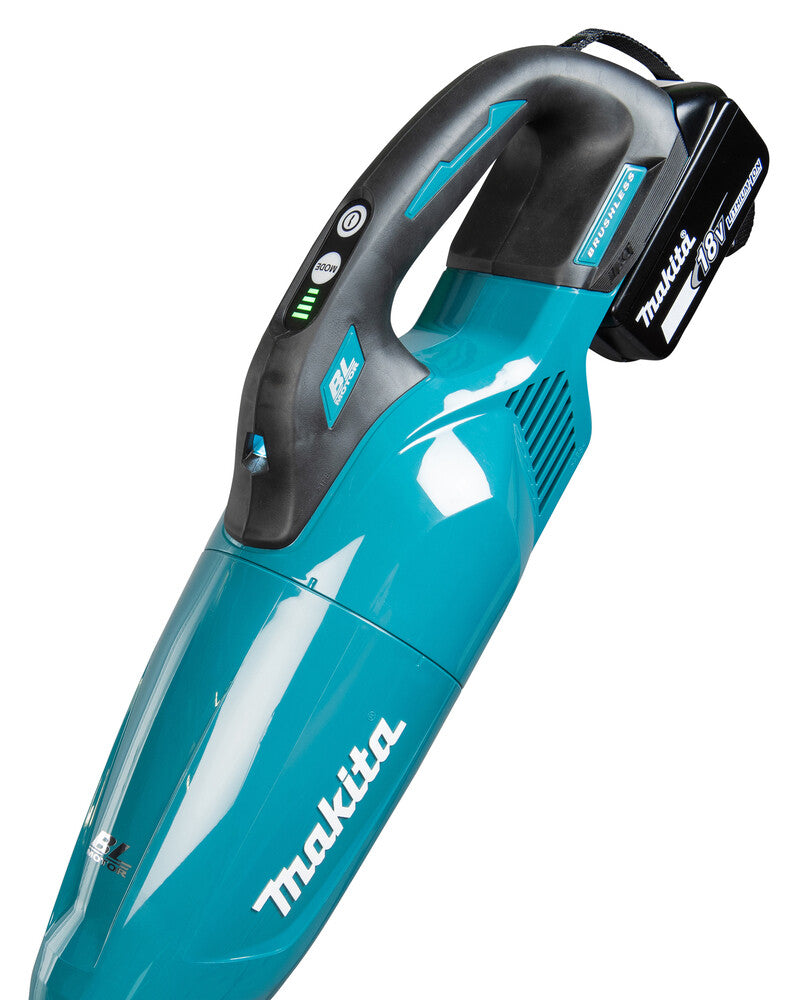 Makita DCL284FZB stick vacuum/electric broom 2-in-1 stick vacuum Battery Dry Black, Teal