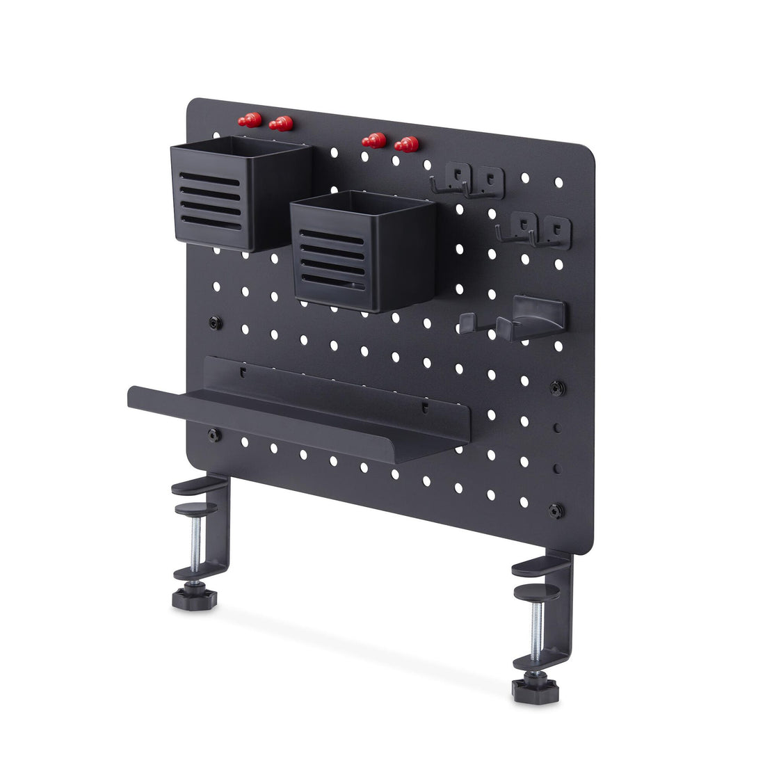 StarTech.com Clamp-On Pegboard with Accessories, 16.5 x 12.5in (42 x 32cm), Steel Pegboard, Desktop Storage