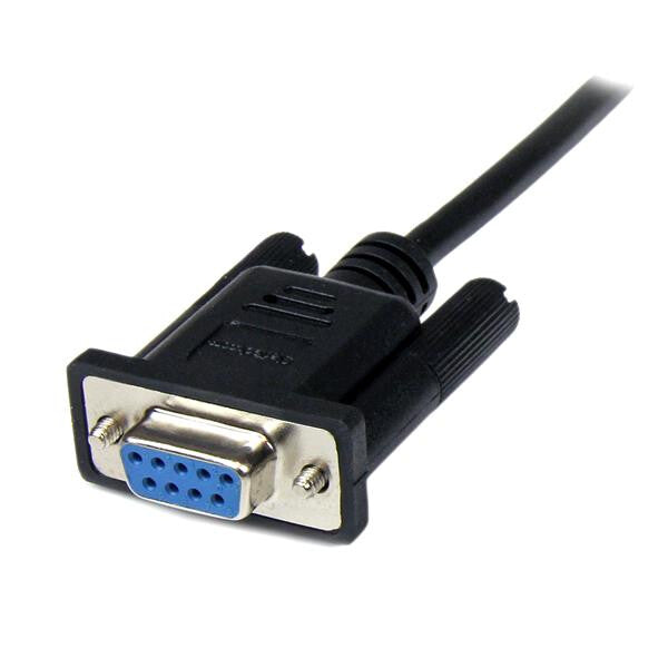 StarTech.com 2m Black DB9 RS232 Serial Null Modem Cable F/M - image 2