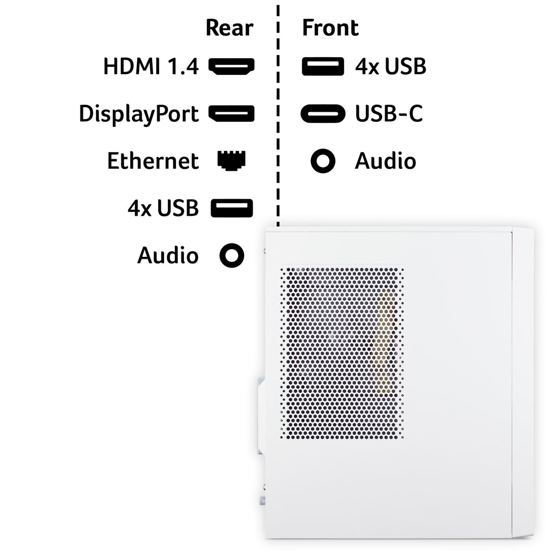 Acer Aspire TC-102 Tower Desktop - Intel Core 5-210H, 8GB, 512GB SSD, Integrated Intel Graphics, Windows 11 - image 7