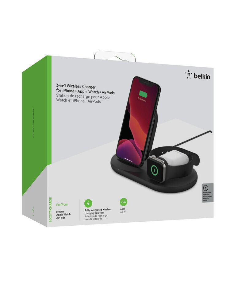 Belkin Boost Charge Headset, Smartphone, Smartwatch Black USB Wireless charging Fast charging Indoor