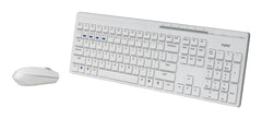 Rapoo 8110M keyboard Mouse included Universal RF Wireless + Bluetooth QWERTY English White