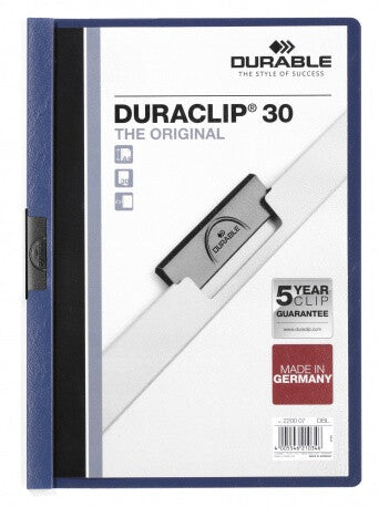 Durable Duraclip 30 report cover PVC Blue, Transparent