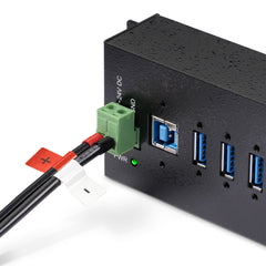StarTech.com 160W Universal DC Power Adapter (24V/6.6A), 4ft(1.2m) 2-Wire Cord, 2/3-Pin Terminal Blocks, 100-240V AC/DC External Power Supply for Industrial USB Hubs, NA/UK/EU/ANZ