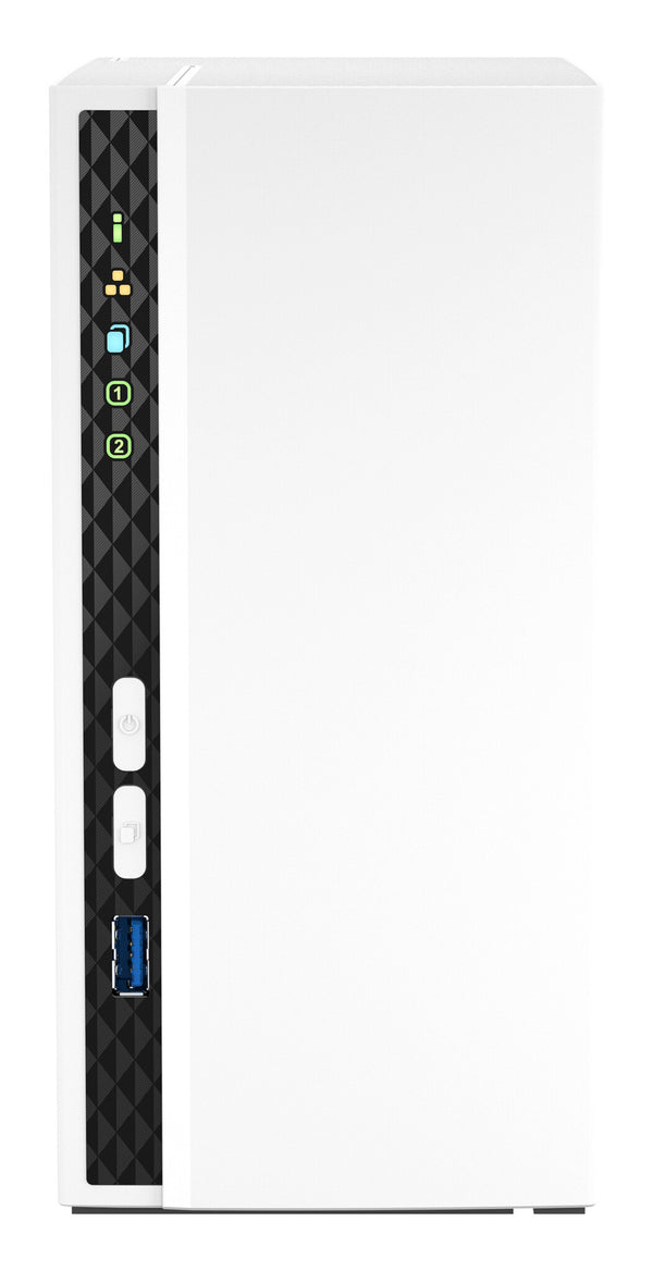QNAP TS-233 NAS Tower ARM Cortex-A55 2 GB 16 TB HDD QNAP QTS White