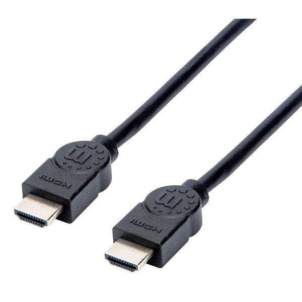 Manhattan HDMI 4K@30Hz Cable, 1.5m, Suitable for ALL 1080p/HD and Majority of 4K Uses (Check Your System 4K Specification to Be Sure), Black, High Speed, Lifetime Warranty, Equivalent to HDMM150CM