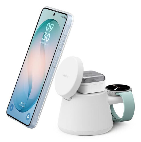 Belkin UltraCharge Smartphone, Smartwatch, Headphones White USB Wireless charging Fast charging Indoor