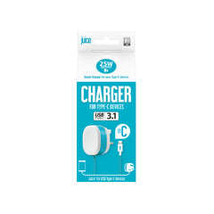 Juice JUI-MAINS-TYPEC-25W-ECO mobile device charger Gaming controller, Portable gaming console, Smartphone, Tablet Blue, White AC Fast charging Indoor