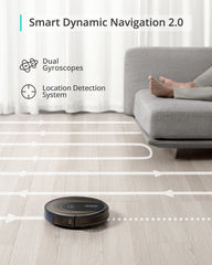 Eufy by Anker, RoboVac G30 Hybrid, Robot Vacuum with Smart Dynamic Navigation 2.0, 2-in-1 sweep and mop, 2000Pa Suction, Wi-Fi, Boundary Strips