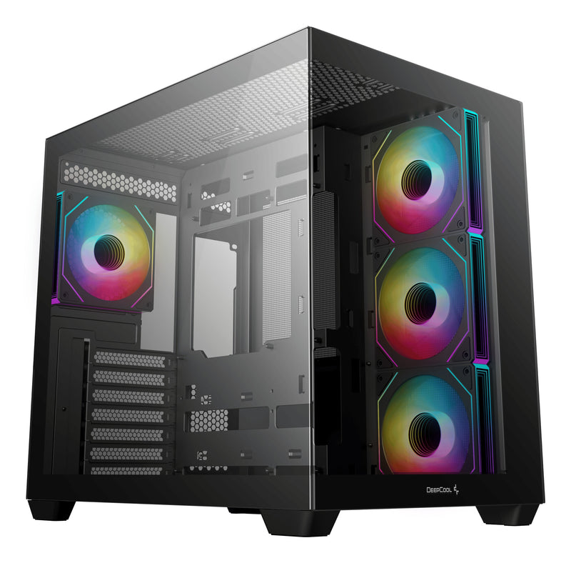 DeepCool CG530 4F Dual Chamber Mid-Tower ATX PC Case - Black