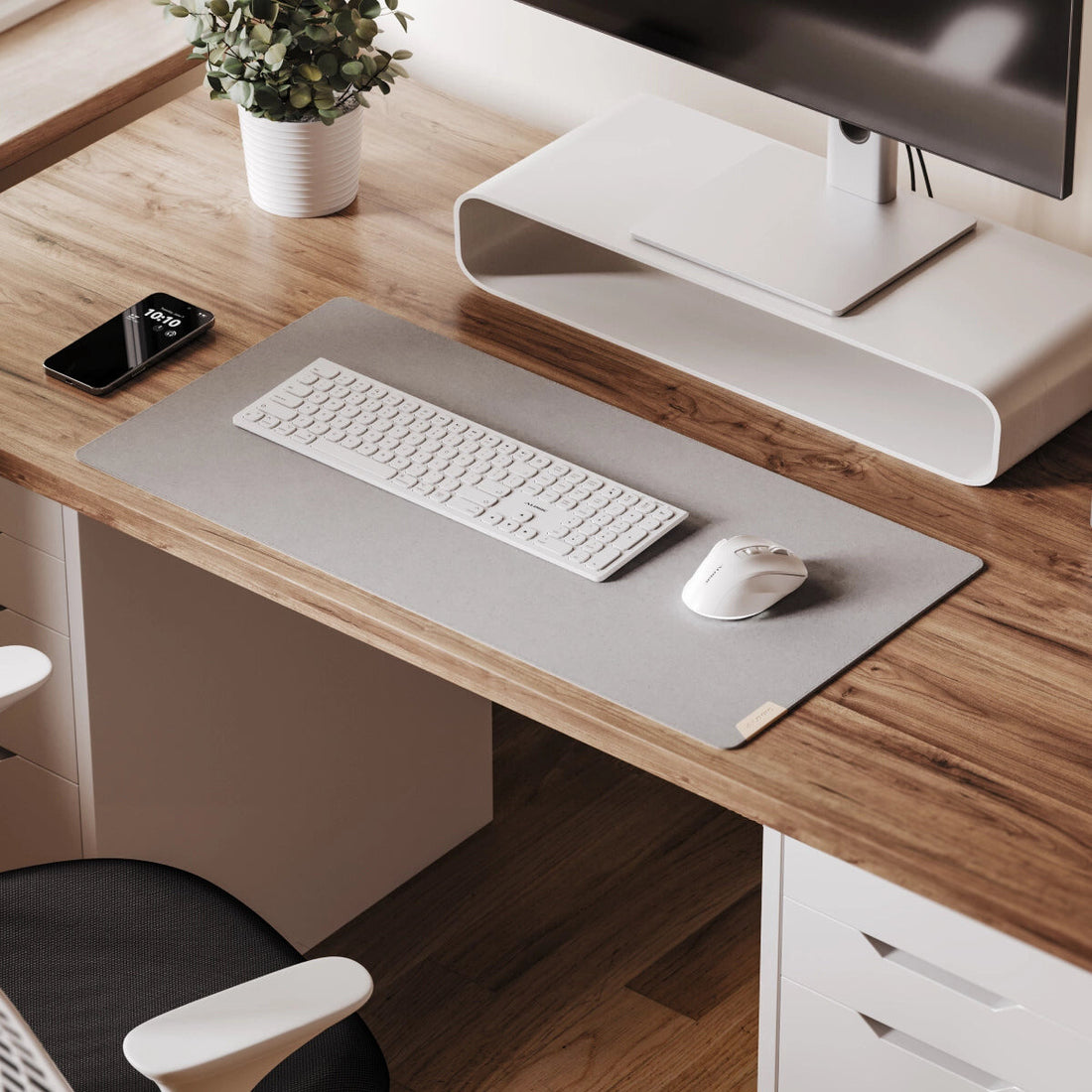 ALOGIC Duo Reversible Desk Mat with Premium Felt and Vegan Leather - image 3