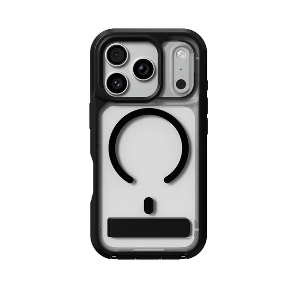 ZAGG Rainier Snap Kickstand mobile phone case 16 cm (6.3") Cover Black, Transparent