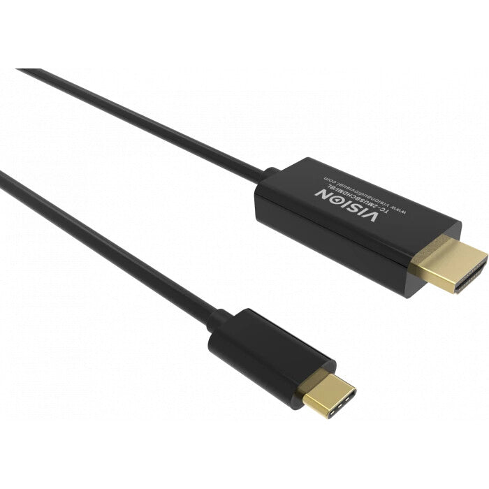 Vision TC 2MUSBCDP8K/BL DisplayPort cable 2 m USB Type-C Black - image 3