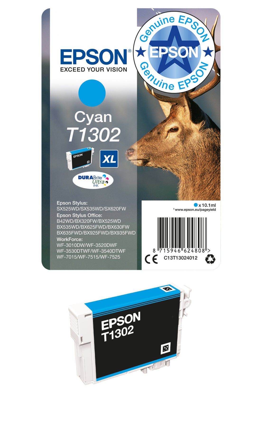 Epson Stag T1302 DURABrite Ultra Single Cyan Ink - image 2